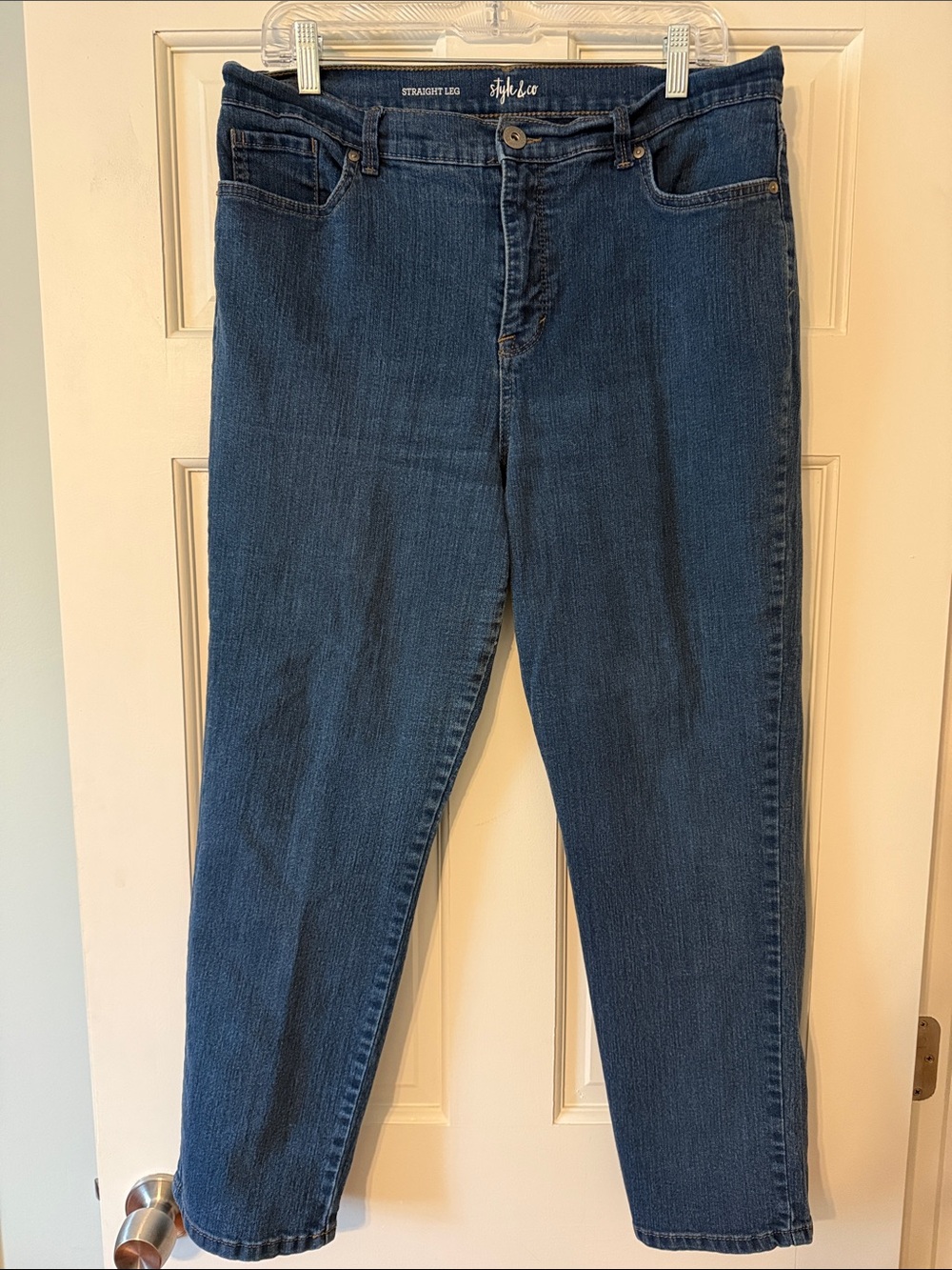 Style & Co. Women's Dark Wash Straight Leg Jeans